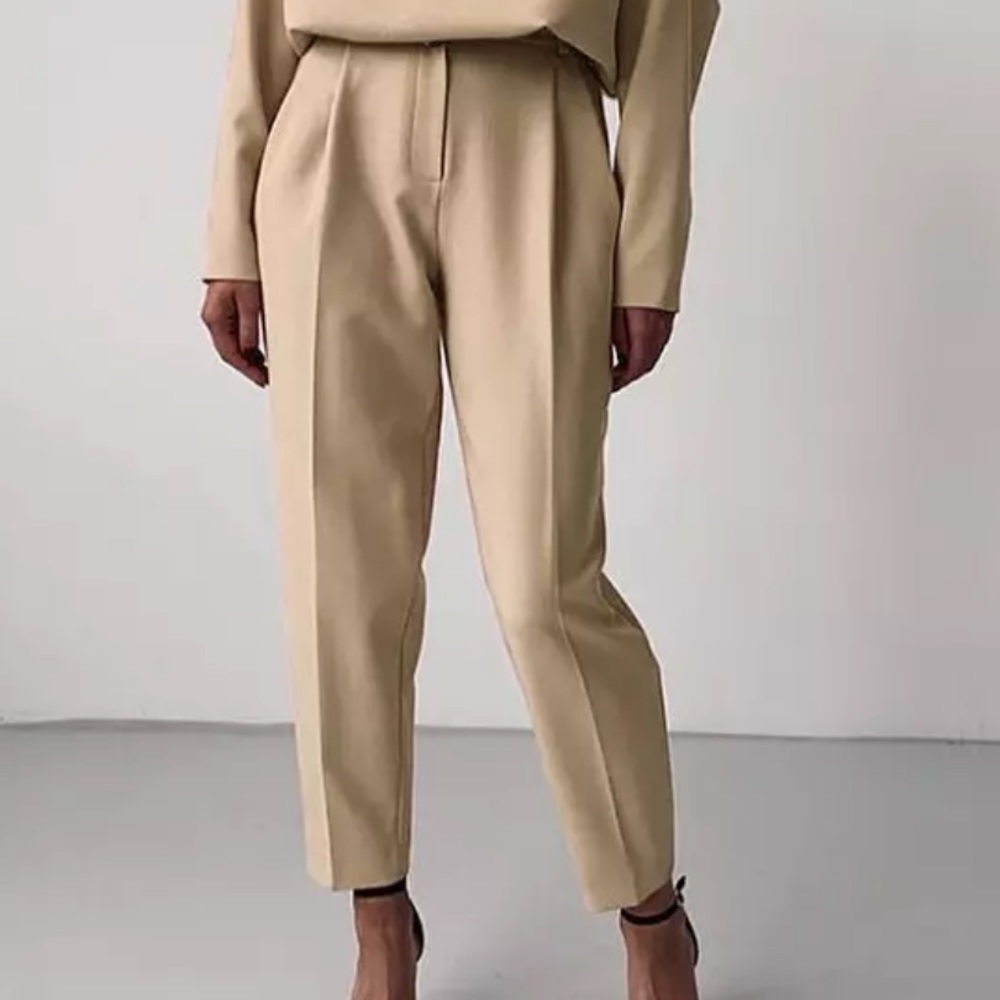Casual High Waist Khaki Pants